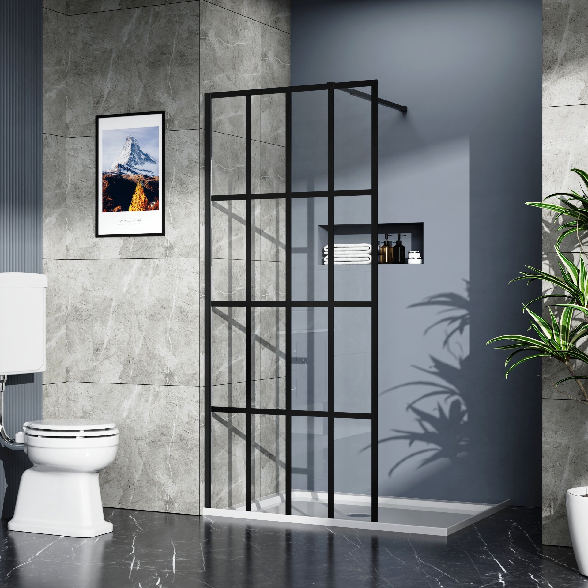 Shower Door Walk - Black - Image 4