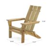 Outdoor Foldable Adirondack Chair With Slat Back - Natural - Image 3