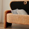 Ottoman Oval Storage Bench, 3D Lamb Fleece Bench With Large Storage Space For The Living Room, Entryway And Bedroom - Brown - Image 8