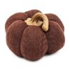 Pumpkin Ornament Decor For Holiday Harvest Festival Fall Festival & Thanksgiving (Set of 2) - Dark Brown - Image 3