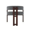 Modern Accent Chair Teddy Upholstered Armchair With Open Back 3 Legs Barrel Dining Chair Comfy Side Chair (Set of 2) - Gray - Image 12