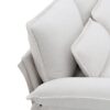 Modern U-Shaped Sectional Sofa With Waist Pillows, 6 Seat Upholstered Symmetrical Sofa Furniture, Sleeper Sofa Couch With Chaise Lounge - White - Image 9