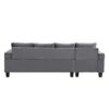 Modern Sectional Sofa Set With L Shape Chaise Lounge, Cup Holder, And Storage - Gray - Image 12