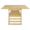 5 Piece Extendable Wood Square Dining Table Set With 2 Drop Leaves, Compact Storage Shelf Kitchen Table Set With Upholstered Chairs For 4 - Natural - Image 16
