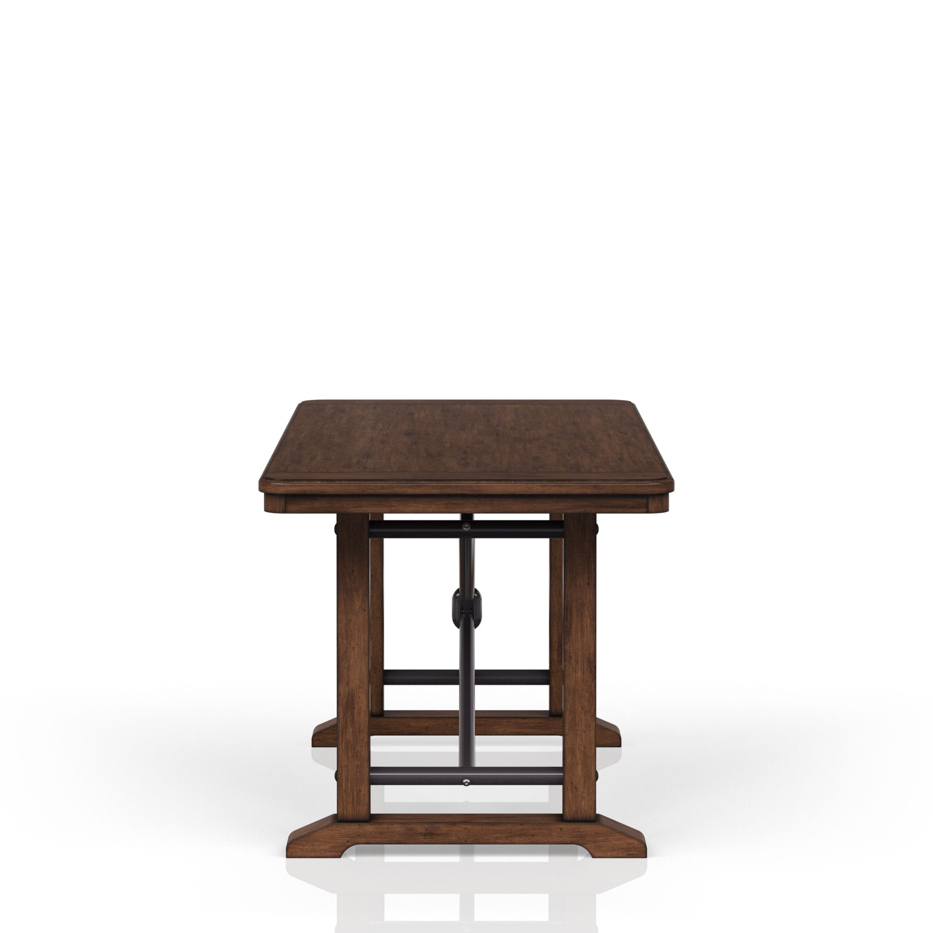 Casual Counter Height Double Pedestal Dining Table - Brown - Image 4