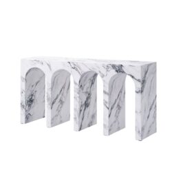 Fritzy - Engineered Stone Console Table - Marble