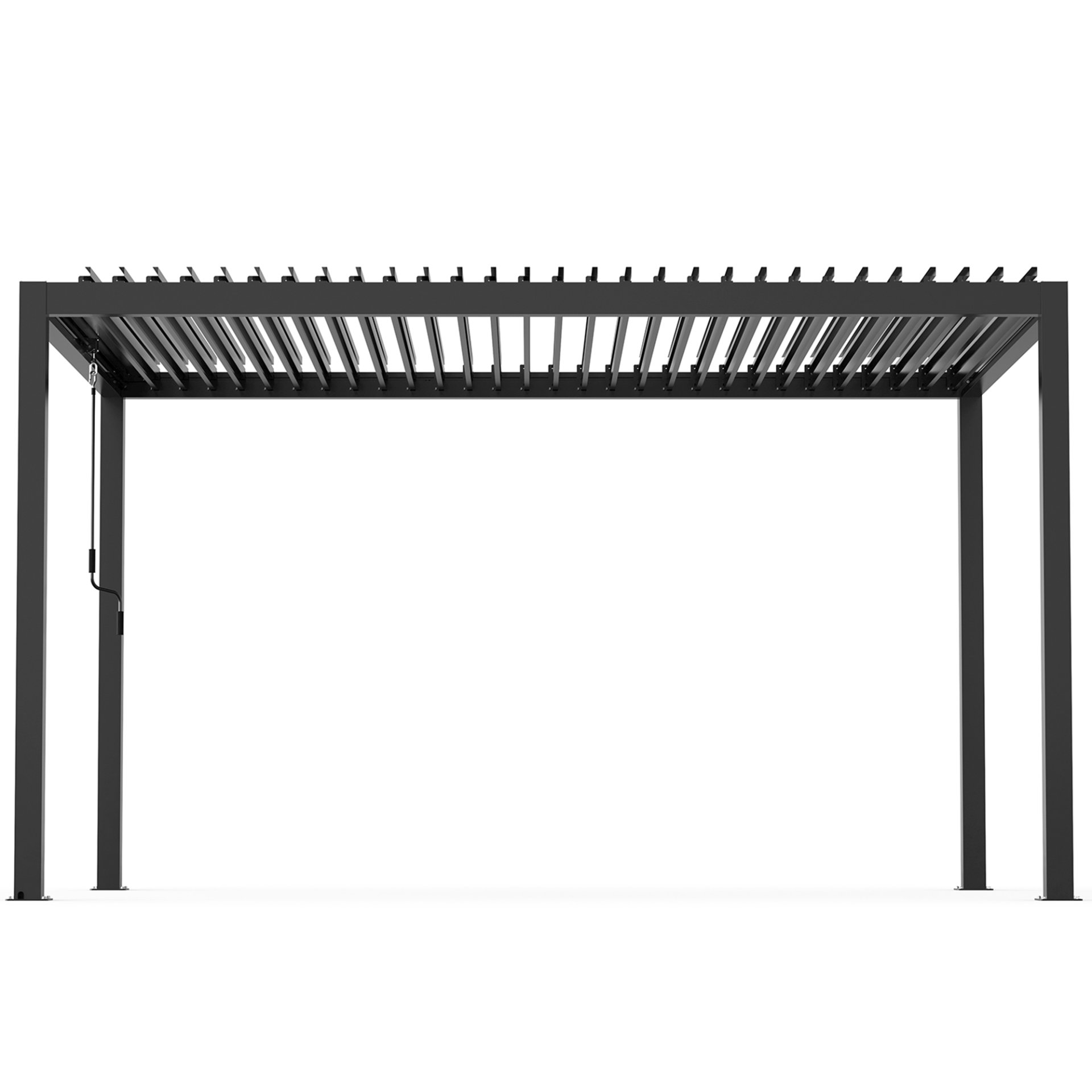 Louver Pergola Frame & Steel Louvers - Black - Image 5