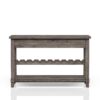 Console Table With Wine Bottle Storage Storage Drawers - Gray - Image 4
