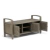 Warm Shaker - Entryway Storage Bench - Distressed Gray - Image 2