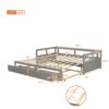 Daybed With Trundle And Two Storage Drawers, Sofa Bed For Bedroom Living Room - Gray - Image 10