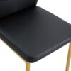Luxury Simple Chair (Set of 6) Material High Resilience Dining Chair With Metal Leg - Black / Gold - Image 16