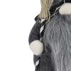 Sitting Gnome With Broomstick & Soft Legs, For Halloween Decor - Black White - Image 3