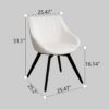 Medieval - Table And Dining Chair Set For Home Kitchen - White / Wood - Image 16