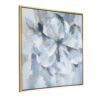 Large Modern Flower Oil Painting, SquareFrame Wall Art - Blue / Gray - Image 6