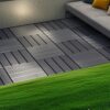 Plastic Interlocking Deck Tiles 44 Pack For Outdoor And Indoor Use, 12" X 12" Square Waterproof Patio Decking - Dark Gray - Image 5
