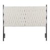 Braided Matisse - Queen Size Headboard - Black / Cream Sherpa - Image 4