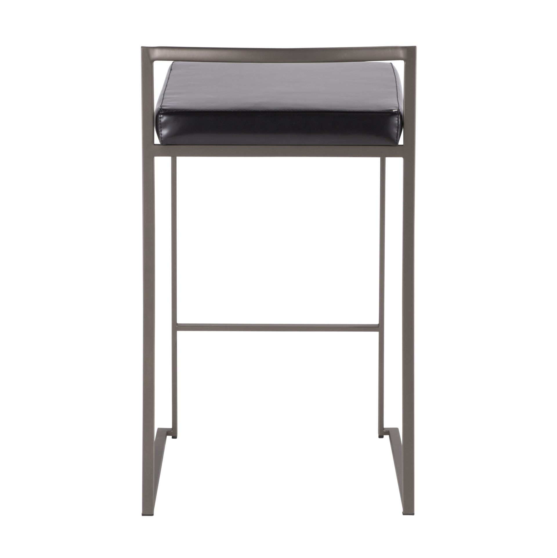 Fuji - Industrial Stackable Counter Stool (Set of 2) - Black - Image 5