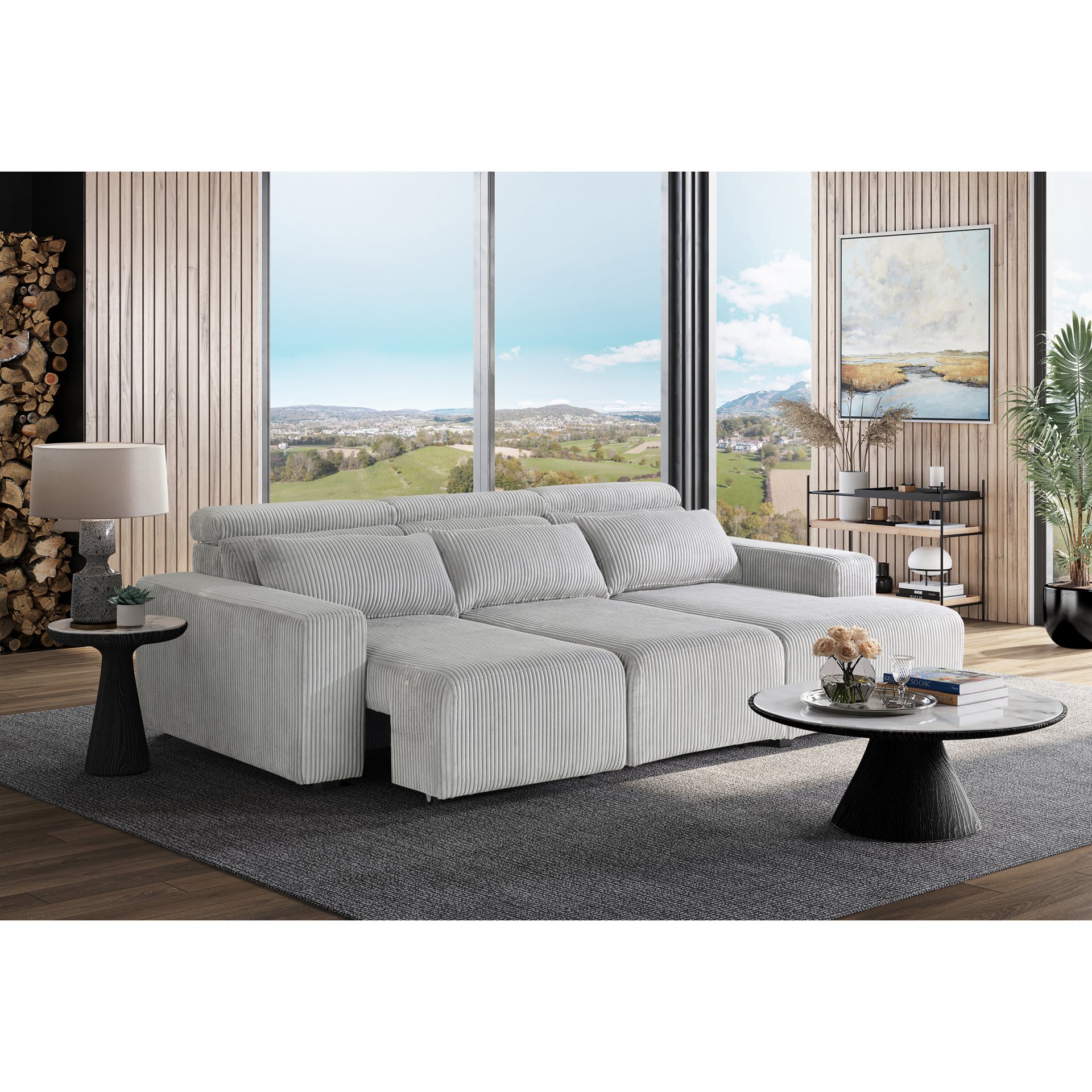 Seltos - Power Sectional - Gray - Image 2