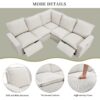 Power Recliner Chair Home Theater Seating Soft Chair With USB Port For Living Room, Bedroom, Theater Room - Beige - Image 6