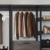 Monica - Wood Walk In Closet System, Powder Coated Metal Frame And Melamine - Rustic - Image 5