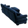 Super Comfort Oversized Modular Velvet Sectional Sofa Couch With Movable Ottoman Deep Seat Cloud Couch Corner Sectional With Bolstered Armrests - Blue - Image 13