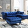 Nola - Sofa Chaise - Navy Blue - Image 5