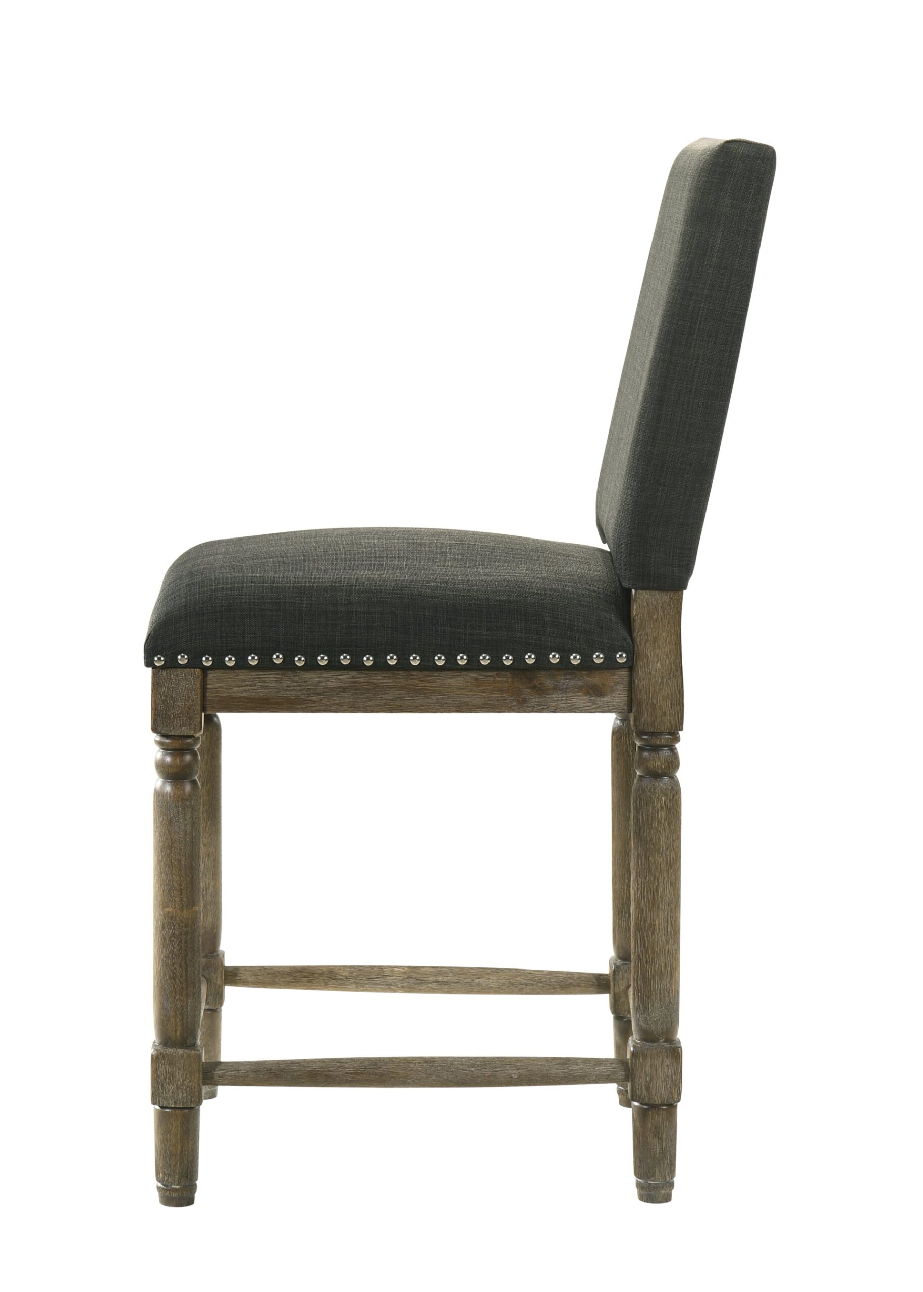Everton - Fabric Counter Height Chair With Nailhead Trim - Gray - Image 5