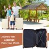 Hardshell Luggage Sets 4 Pieces + Bag Spinner Suitcase With Tsa Lock Lightweight - 16" / 20" / 24" / 28" Luggages - Brown / White - Image 7