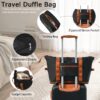 Hardshell Luggage Sets 3 Piece Carry - On Suitcase Double Spinner Wheels With Tsa Lock - Black - Image 4