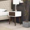 Avery - Night Stand 1 Drawer - Dark Brown / White - Image 6