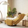Adjustable Swivel Lounge Chair With 360 Degree Rotating Seat And Headrest Support, Leisure Chair Deck Chair Game Chair For Living Room - Yellow - Image 7