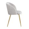 Fran - Pleated Waves Contemporary Chair (Set of 2) - Gold / Pleated Silver Waves - Image 3