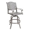 Cast Aluminum Bar Stool With Cushion (Set of 2) - Gray - Image 3
