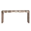 Modern Console Table Entryway Table With Sculpted Block Design Narrow Sofa Table For Hallway Living Room Or Foyer - Multicolor - Image 8