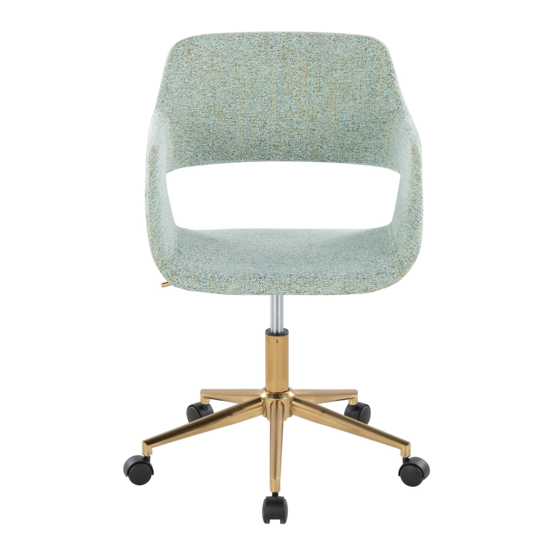 Margarite - Contemporary Task Chair - Gold / Light Green - Image 5