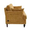 Modern Style Chenille 2 Seater Sofa With LED Light, USB Port & Storage Bag, Rubber Wood Legs - Mustard Yellow - Image 19