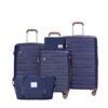 5 Piece Set (20"24"28 +A Travel Bag And A Toiletry Bag), Pp Hardshell Carry On Luggage Set With Tsa Lock Carry On Suitcase Luggage Durable Suitcase - Blue - Image 4