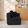 Modular Cloud Sectional Couch With L Shape Chaise, Deep Seat - Black - Image 13