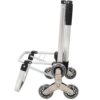 Foldable Shopping Stair Trolley With Triangular Wheels And Removable Waterproof Bag - Black - Image 13