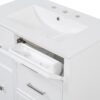 Bathroom Vanity With Ceramic Sink, Flip Out Drawer Design For Plumbing, Soft Close Drawers - White - Image 25