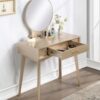 Maly - Contemporary Wood Vanity And Stool Set - Gold - Image 2