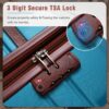 20" Luggage 1 Piece With Tsa Lock, Lightweight Suitcase Spinner Wheels, Carry On Vintage Luggage - Blue - Image 4