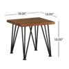 Zion - Outdoor Industrial Iron And Coffee Table - Teak - Image 3