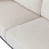 Retro Style Three Seater Sofa With Smooth Upholstery - Beige - Image 12