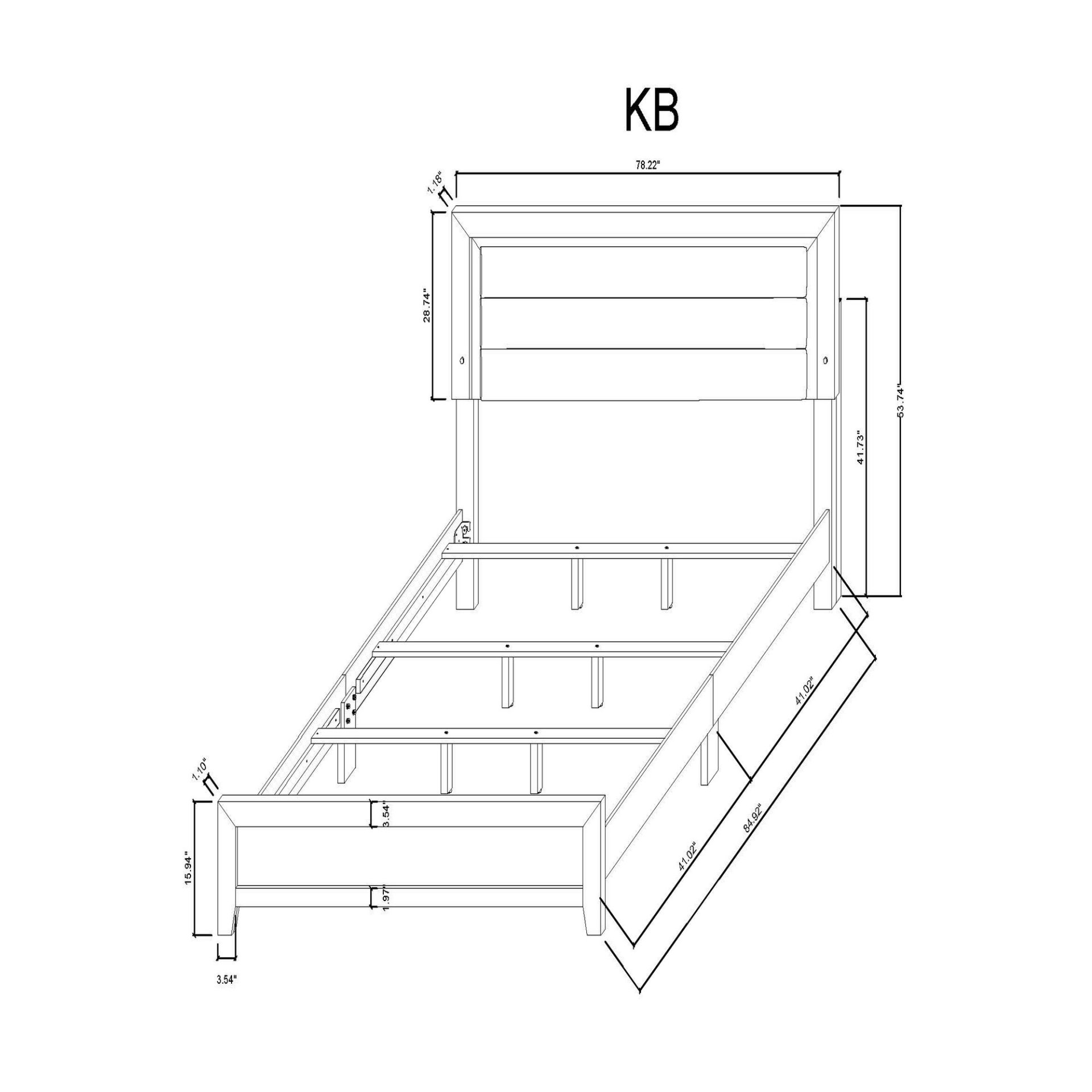 Omoda - 5 Pieces Eastern King Bedroom Set With LED - White - Image 7