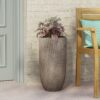 Magnesium Oxide Planter For Outdoor Use - Natural Wood - Image 4