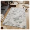 Geometrix - 5'3" X 7'3" Area Rug / Geometric 3D Effect - Ivory / Gray - Image 2