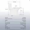 Elegant One Piece Toilet With Tornado Dual Flush, Siphonic S Trap 12", Soft Close Seat, Dual Flush, Ada Height, Glossy - Gloss White - Image 3