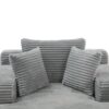 Modern Full Compressed Chaise Lounge Sofa Bed With Removable Pillows, Upholstered - Gray - Image 22