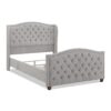 Marcella - Queen Upholstered Shelter Headboard Bed Set - Silver Gray - Image 11